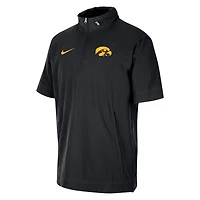 Nike Iowa Hawkeyes Coaches Half-Zip Short Sleeve Jacket