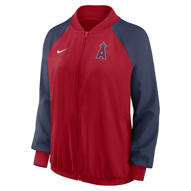 Nike Los Angeles Angels Authentic Collection Team Raglan Performance Full-Zip Jacket
