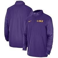 Nike LSU Tigers 2023 Coach Half-Zip Hooded Jacket