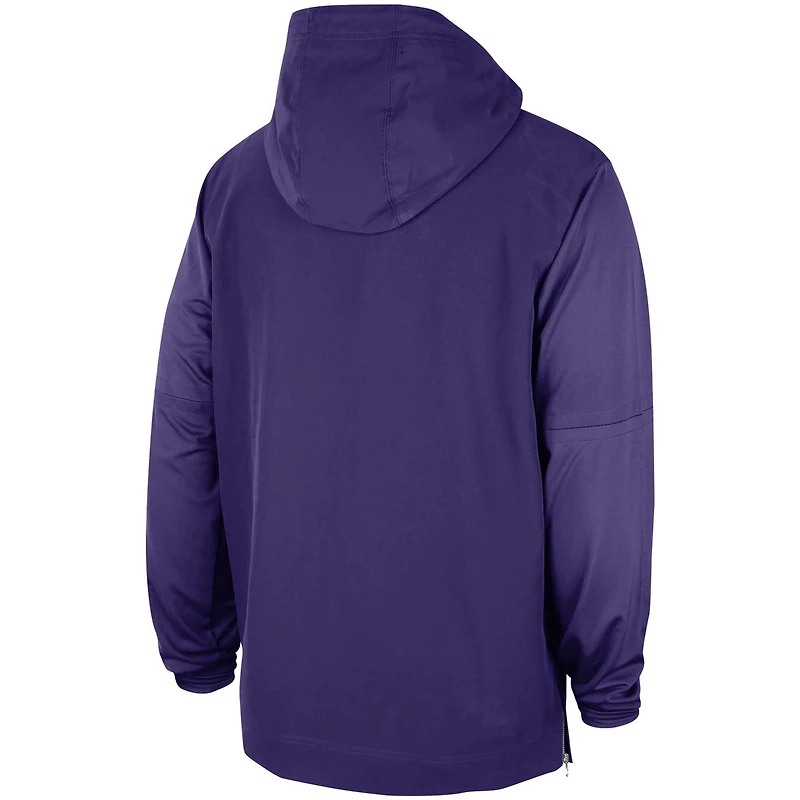 Nike LSU Tigers 2023 Sideline Player Quarter-Zip Hoodie Jacket