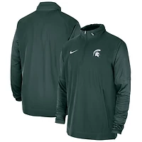 Nike Michigan State Spartans 2023 Coach Half-Zip Hooded Jacket