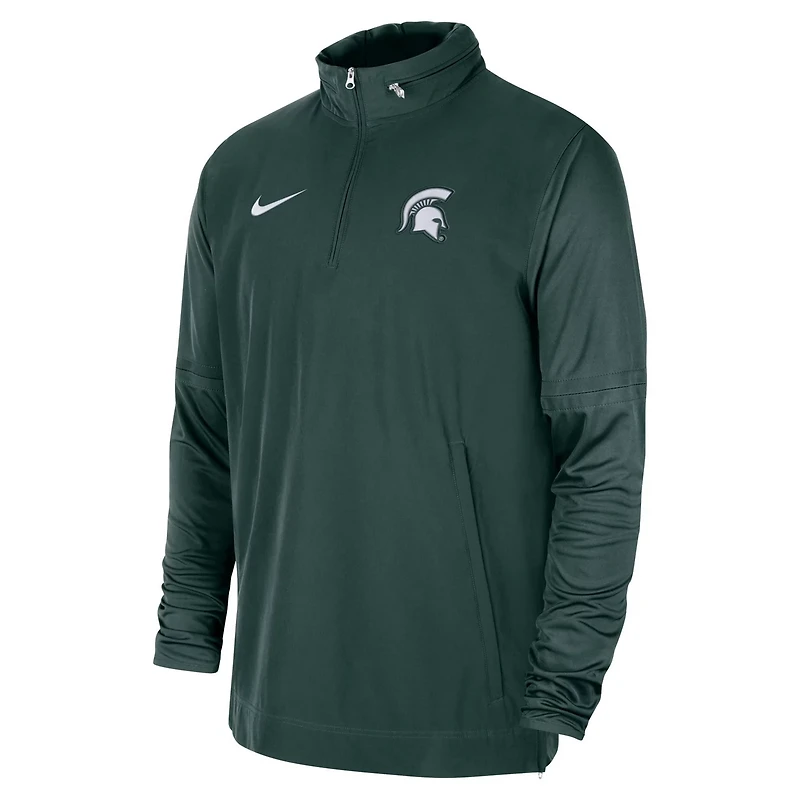 Nike Michigan State Spartans 2023 Coach Half-Zip Hooded Jacket