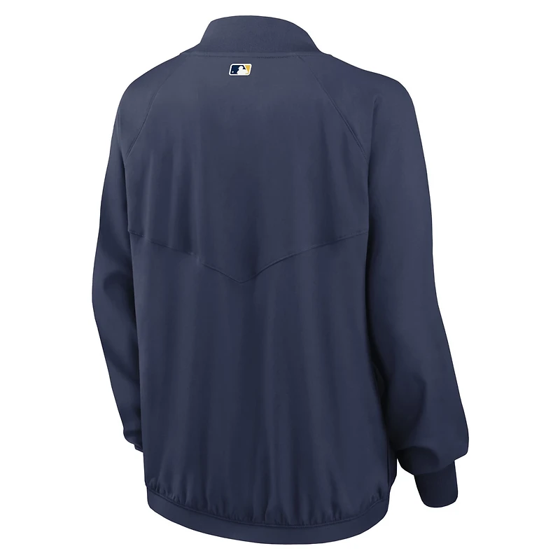 Nike Milwaukee Brewers Authentic Collection Team Raglan Performance Full-Zip Jacket
