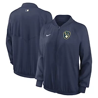 Nike Milwaukee Brewers Authentic Collection Team Raglan Performance Full-Zip Jacket