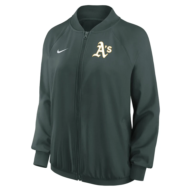 Nike Oakland Athletics Authentic Collection Team Raglan Performance Full-Zip Jacket