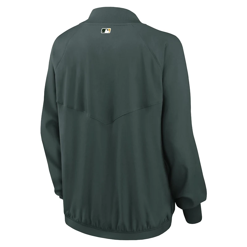 Nike Oakland Athletics Authentic Collection Team Raglan Performance Full-Zip Jacket