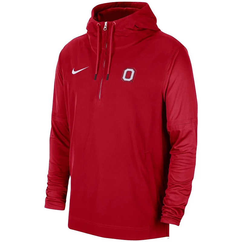 Nike Ohio State Buckeyes 2023 Sideline Player Quarter-Zip Hoodie Jacket