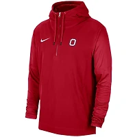 Nike Ohio State Buckeyes 2023 Sideline Player Quarter-Zip Hoodie Jacket