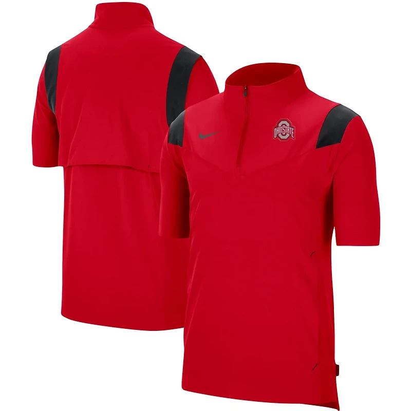 Nike Ohio State Buckeyes Coach Short Sleeve Quarter-Zip Jacket