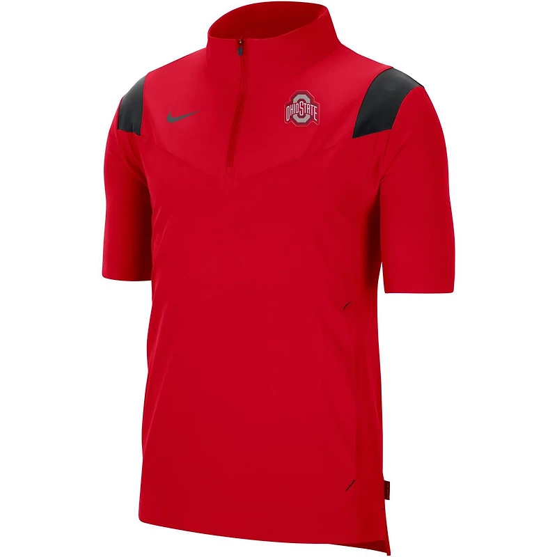 Nike Ohio State Buckeyes Coach Short Sleeve Quarter-Zip Jacket