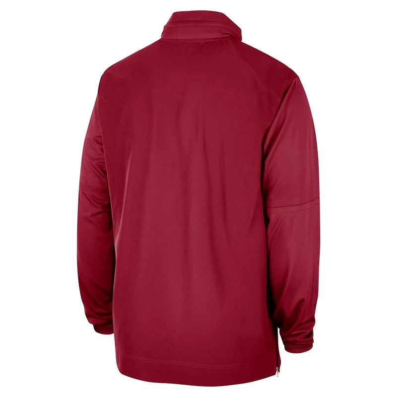 Nike Oklahoma Sooners 2023 Coach Half-Zip Hooded Jacket