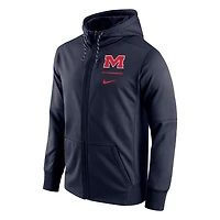 Nike Ole Miss Rebels Logo Stack Performance Full-Zip Hoodie