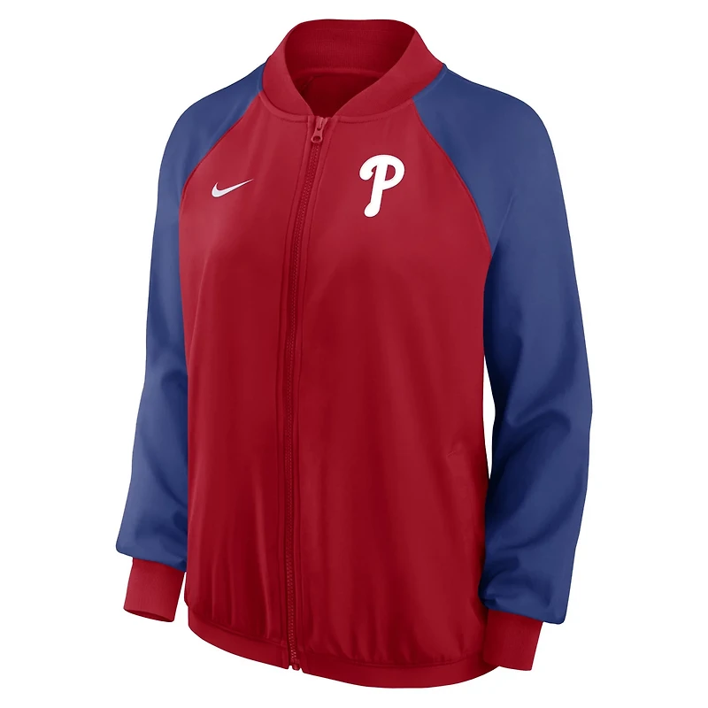 Nike Philadelphia Phillies Authentic Collection Team Raglan Performance Full-Zip Jacket