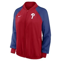 Nike Philadelphia Phillies Authentic Collection Team Raglan Performance Full-Zip Jacket