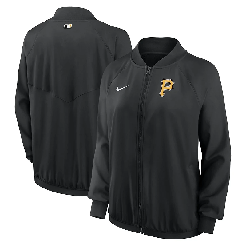 Nike Pittsburgh Pirates Authentic Collection Team Raglan Performance Full-Zip Jacket