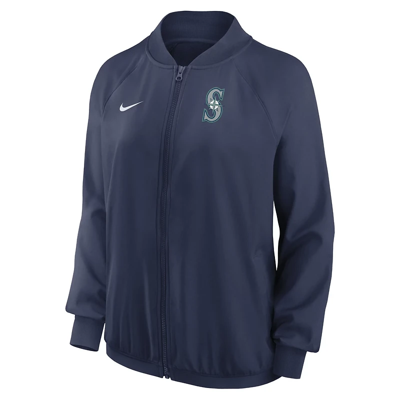 Nike Seattle Mariners Authentic Collection Team Raglan Performance Full-Zip Jacket