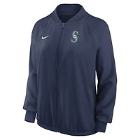 Nike Seattle Mariners Authentic Collection Team Raglan Performance Full-Zip Jacket