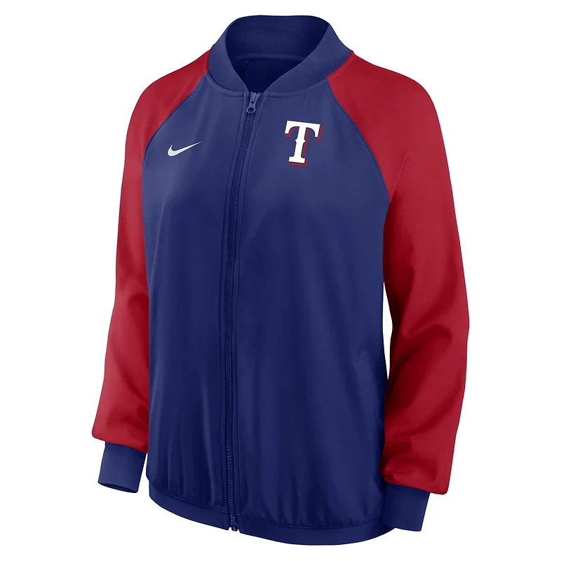 Nike Texas Rangers Authentic Collection Team Raglan Performance Full-Zip Jacket