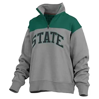 Pressbox Michigan State Spartans Avon Fleece Quarter-Zip Jacket