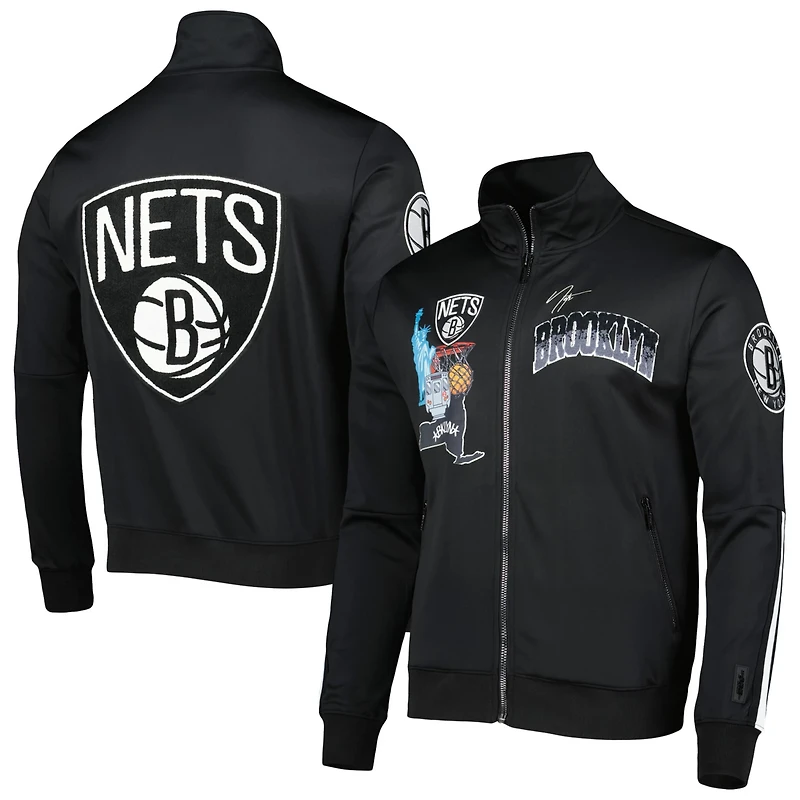 Pro Standard Brooklyn Nets Hometown Mock Neck Full-Zip Track Jacket