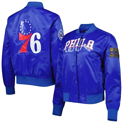 Pro Standard Philadelphia 76ers Classics Satin Full-Snap Jacket