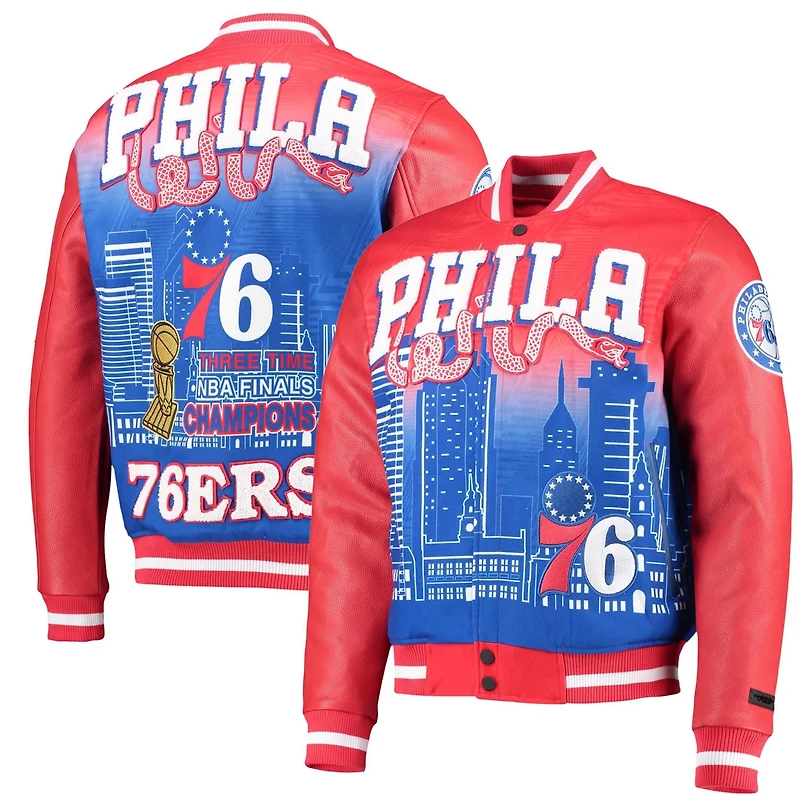 Pro Standard Philadelphia 76ers Remix Varsity Full-Zip Jacket