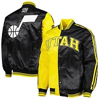 Starter /Black Utah Jazz Fast Break Satin Full-Snap Jacket