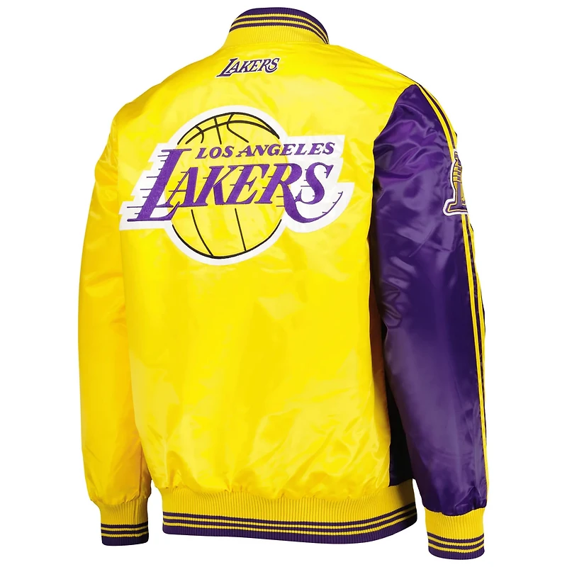 Starter /Gold Los Angeles Lakers Fast Break Satin Full-Snap Jacket
