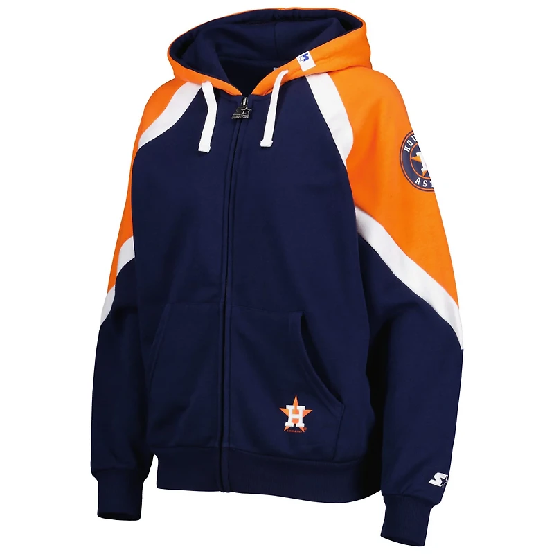 Starter /Orange Houston Astros Hail Mary Full-Zip Hoodie