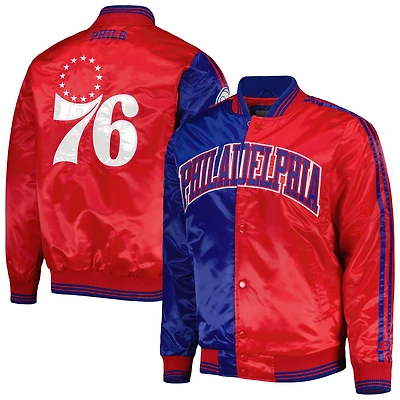 Starter /Red Philadelphia 76ers Fast Break Satin Full-Snap Jacket