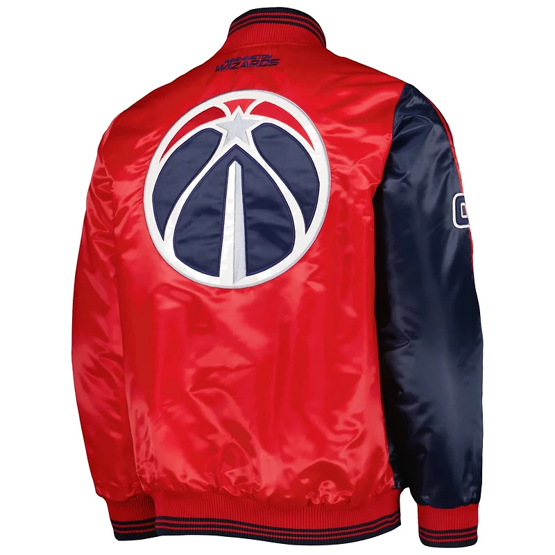 Starter /Red Washington Wizards Fast Break Satin Full-Snap Jacket