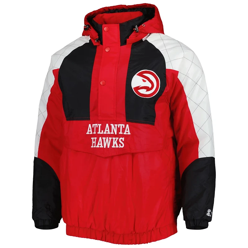 Starter Atlanta Hawks Body Check Raglan Hoodie Half-Zip Jacket