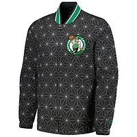 Starter Boston Celtics In-Field Play Fashion Satin Full-Zip Varsity Jacket