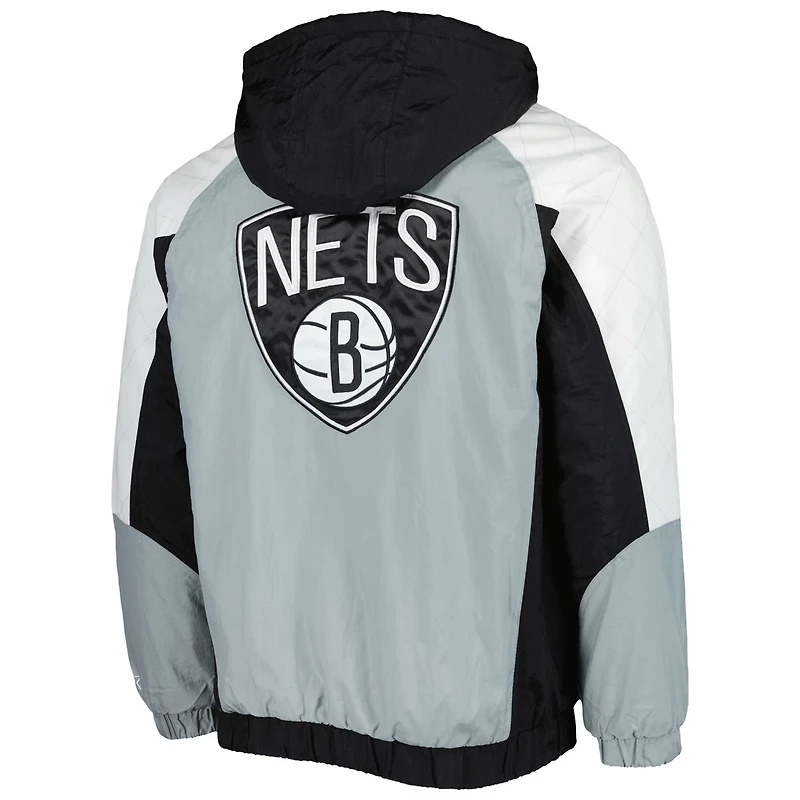Starter Brooklyn Nets Body Check Raglan Hoodie Half-Zip Jacket