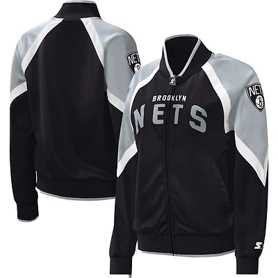 Starter Brooklyn Nets Slam Dunk Raglan Full-Zip Track Jacket