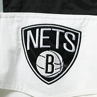 Starter Brooklyn Nets Striker Crinkle Half-Zip Hoodie Jacket