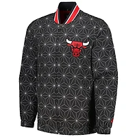 Starter Chicago Bulls In-Field Play Fashion Satin Full-Zip Varsity Jacket