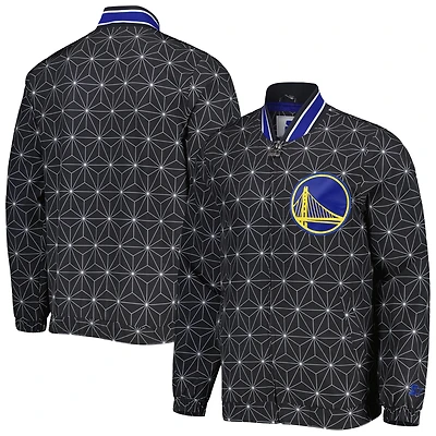 Starter Golden State Warriors In-Field Play Fashion Satin Full-Zip Varsity Jacket