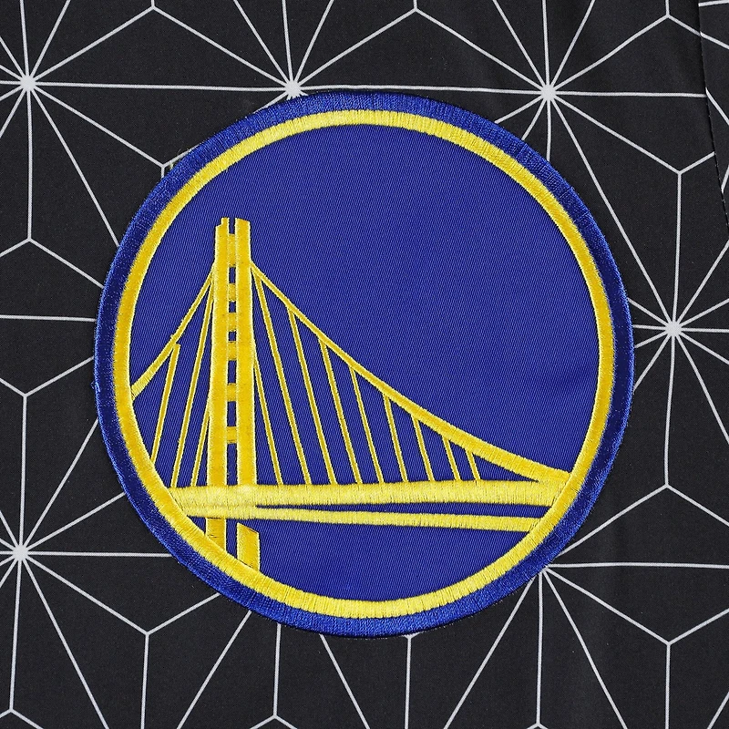 Starter Golden State Warriors In-Field Play Fashion Satin Full-Zip Varsity Jacket