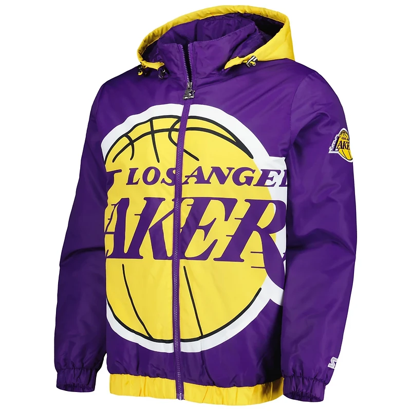 Starter Los Angeles Lakers The Triple Double Full-Zip Hoodie Jacket