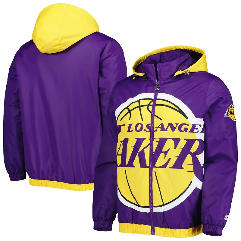Starter Los Angeles Lakers The Triple Double Full-Zip Hoodie Jacket