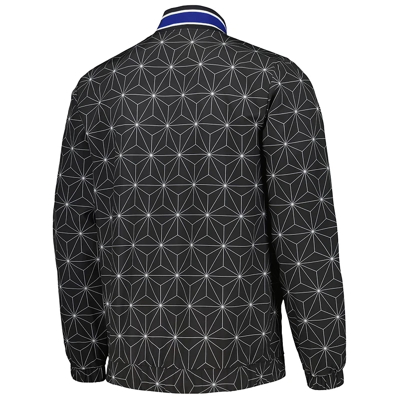 Starter New York Knicks In-Field Play Fashion Satin Full-Zip Varsity Jacket