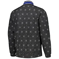 Starter New York Knicks In-Field Play Fashion Satin Full-Zip Varsity Jacket