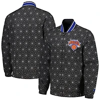 Starter New York Knicks In-Field Play Fashion Satin Full-Zip Varsity Jacket