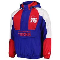 Starter Philadelphia 76ers Body Check Raglan Hoodie Half-Zip Jacket