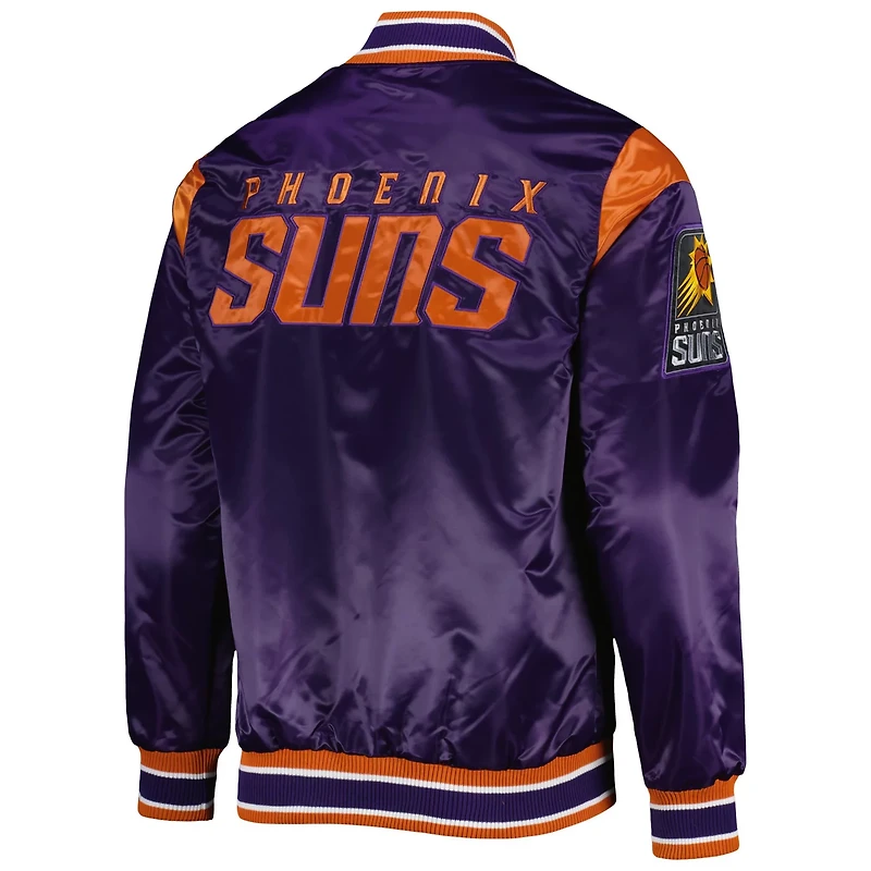 Starter Phoenix Suns Force Play Satin Full-Snap Varsity Jacket