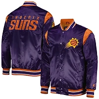 Starter Phoenix Suns Force Play Satin Full-Snap Varsity Jacket