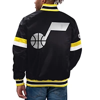 Starter Utah Jazz Home Game Satin Full-Snap Varsity Jacket