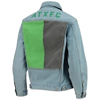 The Wild Collective Austin FC Print Denim Button-Up Jacket