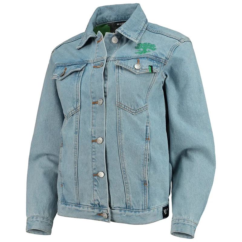 The Wild Collective Austin FC Print Denim Button-Up Jacket